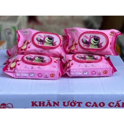 Khăn Giấy Ướt Baby Wipes 80g và Gấu Dâu Nhỏ 125g 19x16cm. LKP 9