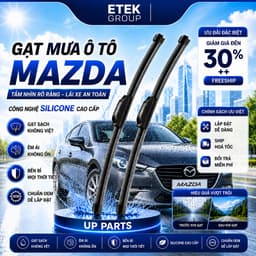 Bộ Gạt Mưa Ô Tô MAZDA 2, 3, 6, CX5, BT50 - COMBO 2 GẠT Xương Mềm Cao Cấp UP PARTS – Cần Gạt Mưa Xe Hơi Chuẩn Zin 1