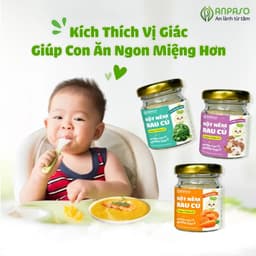 Bột nêm ăn dặm rau củ Anpaso 60g cho bé từ 6 tháng tuổi vị tự nhiên không thêm muối đường 6