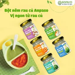 Bột nêm ăn dặm rau củ Anpaso 60g cho bé từ 6 tháng tuổi vị tự nhiên không thêm muối đường 2