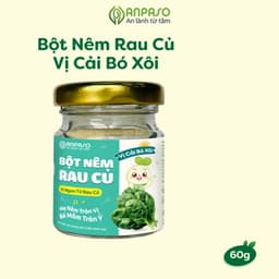 Bột nêm ăn dặm rau củ Anpaso 60g cho bé từ 6 tháng tuổi vị tự nhiên không thêm muối đường 9