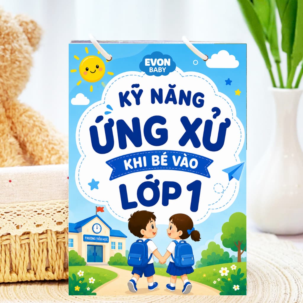 Thẻ Flash EVON BABY dạy bé tập nói - Kỹ năng ứng xử khi bé học hòa nhập vào lớp 1 - Tiền tiểu họ