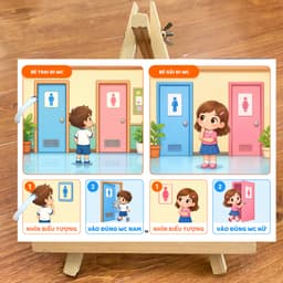 Thẻ Flash EVON BABY dạy bé tập nói - Kỹ năng ứng xử khi bé học hòa nhập vào lớp 1 - Tiền tiểu họ 5