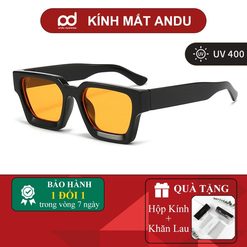 Kính râm mát nam nữ thời trang NARO EYEWEAR phối màu gọng vuông đeo mùa hè chống nắng lái xe đi biển 2226