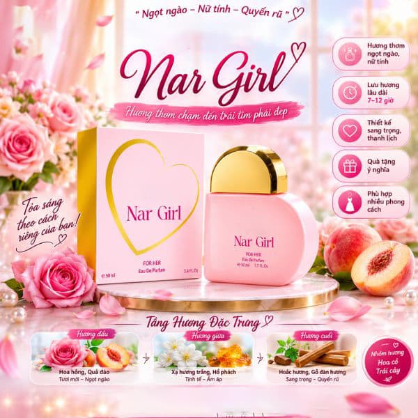 Nước hoa nữ Nar Girl - QUYẾN RŨ VÀ SANG TRỌNG (50ML)