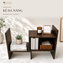 Kệ gỗ đa năng 2 tầng 7COOKS để gia vị, trà cà phê và đồ dùng nhà bếp, miễn phí khắc tên lên kệ 1