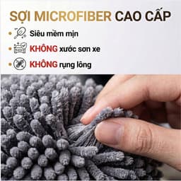 Chổi Lau Rửa Xe Ô Tô Loại Bông Dẹt Vệ Sinh Nội Thất - Ngoại Thất, Cán Kéo Dài Tự Điều Chỉnh Dễ Dàng Tiện Lợi 5