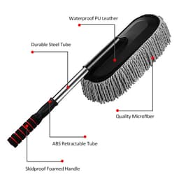 Chổi Lau Rửa Xe Ô Tô Loại Bông Dẹt Vệ Sinh Nội Thất - Ngoại Thất, Cán Kéo Dài Tự Điều Chỉnh Dễ Dàng Tiện Lợi 6