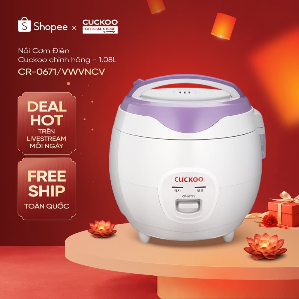 Nồi cơm điện cơ Cuckoo CR-0671/VWVNCV 1,08L - Chính hãng