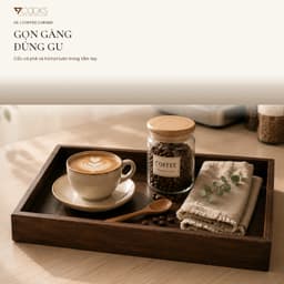 Khay gỗ chữ nhật 7COOKS đựng trà bánh, phục vụ bàn ăn và trang trí, miễn phí khắc tên lên khay 6