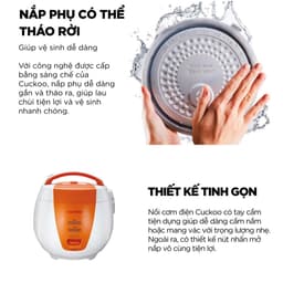 Nồi cơm điện cơ 1L Cuckoo CR-0661/ORVNCV - Công suất 500W - Lòng nồi chống dính, dễ dàng vệ sinh 4
