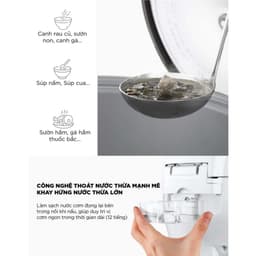 Nồi cơm điện cơ 1L Cuckoo CR-0661/ORVNCV - Công suất 500W - Lòng nồi chống dính, dễ dàng vệ sinh 5
