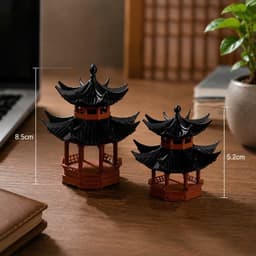 Mô Hình Tượng Thủy Đình Lục Giác Mini Phong Cách Cổ Trang – Phụ Kiện Trang Trí Tiểu Cảnh, Sa Bàn, Bàn Trà, Kệ Sách 2