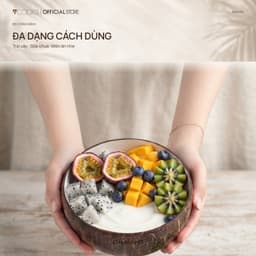 Bát dừa thủ công 7COOKS đựng salad trái cây, trang trí bàn ăn, an toàn cho sức khỏe 6