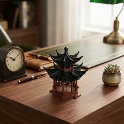 Mô Hình Tượng Thủy Đình Lục Giác Mini Phong Cách Cổ Trang – Phụ Kiện Trang Trí Tiểu Cảnh, Sa Bàn, Bàn Trà, Kệ Sách 3