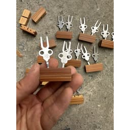 Xiên tre tia Đôi, xiên hoa quả dành cho lồng chim Chào Mào cao cấp (MS02) 1