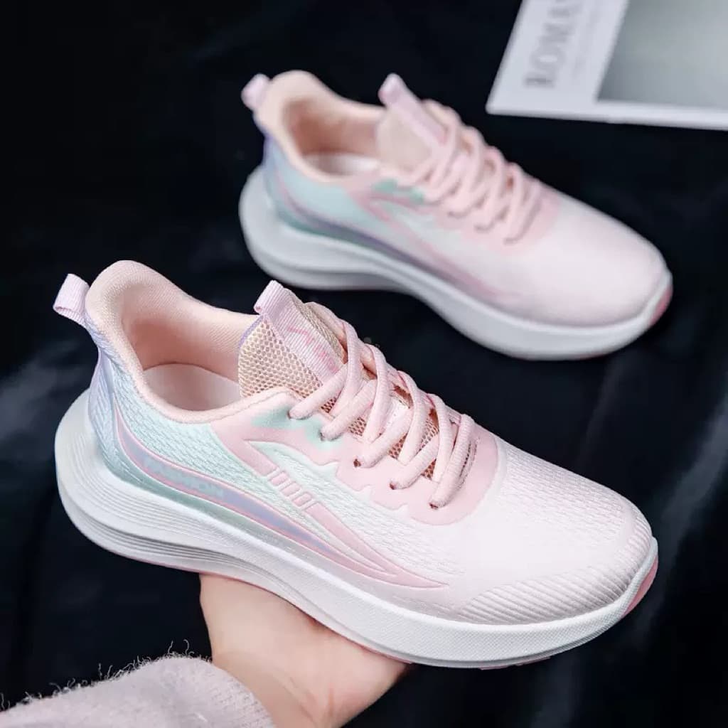 Giày Sneaker Nữ Thể Thao – Siêu Nhẹ, Thoáng Khí, Đế Êm, Thời Trang