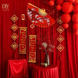 Vải nhung đỏ, vải làm phông nền rèm backdrop chụp ảnh, trang trí Noel Tết, khổ 1m6 9