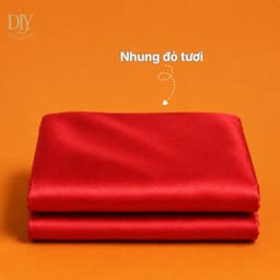 Vải nhung đỏ, vải làm phông nền rèm backdrop chụp ảnh, trang trí Noel Tết, khổ 1m6 4
