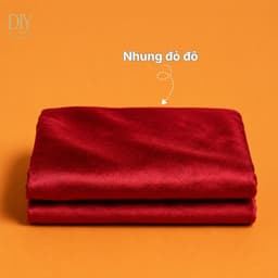 Vải nhung đỏ, vải làm phông nền rèm backdrop chụp ảnh, trang trí Noel Tết, khổ 1m6 2