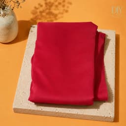 Vải lót lụa DIYDECORSG đỏ mềm mịn, làm phông nền trải bàn trang trí Trung thu Tết tiệc cưới, khổ ngang 1m6 4
