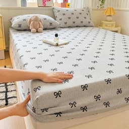 Set Bộ Ga Gối Đũi Dệt Tơ Tre Phong Cách Hàn Quốc 3 Món –  Chất Liệu Mềm Mát, Đủ Kích Thước 7