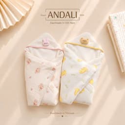 ủ nhung muslin anchee cho bé sơ sinh 1