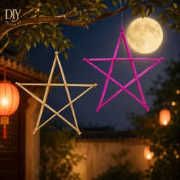 Combo 10 khung đèn ông sao DIYDECORSG, khung nan tre nhuộm màu làm lồng đèn Trung thu 4