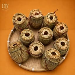 Mẹt tre DIYDECORSG đan thủ công trang trí decor, màu tự nhiên, đường kính 15cm/19cm/30cm/40cm 6
