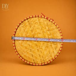 Mẹt tre DIYDECORSG đan thủ công trang trí decor, màu tự nhiên, đường kính 15cm/19cm/30cm/40cm 8