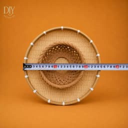 Mẹt tre DIYDECORSG đan thủ công trang trí decor, màu tự nhiên, đường kính 15cm/19cm/30cm/40cm 7