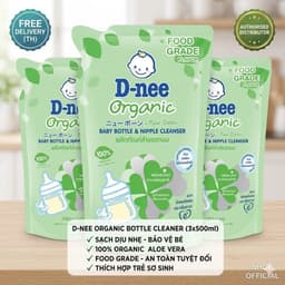 [Combo 3 Túi] Nước Rửa Bình Sữa & Rau Củ Dnee Thái Lan 550ml Dịu Nhẹ Cho Bé Chính Hãng 4