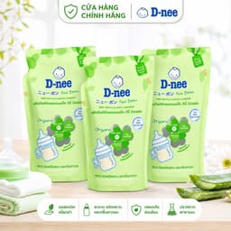 [Combo 3 Túi] Nước Rửa Bình Sữa & Rau Củ Dnee Thái Lan 550ml Dịu Nhẹ Cho Bé Chính Hãng 6