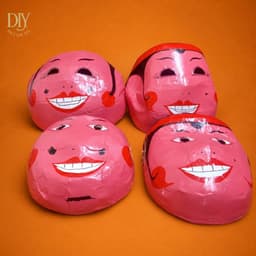 Mặt nạ giấy bồi DIYDECORSG, mặt nạ hình con vật ngộ nghĩnh, mặt nạ truyền thống cho bé 2