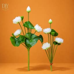 Cành sen lụa DIYDECORSG, trang trí tháp oản tài lộc, cắm bình decor Trung thu Tết sự kiện 7