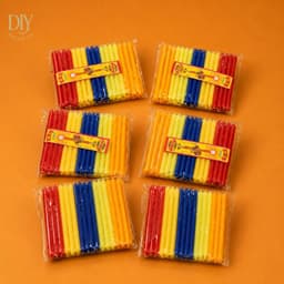 Đèn cầy DIYDECORSG nhiều màu, thắp lồng đèn Trung thu, gói 45 cây, dài 10cm 4