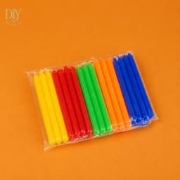 Đèn cầy DIYDECORSG nhiều màu, thắp lồng đèn Trung thu, gói 45 cây, dài 10cm 3