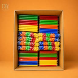 Đèn cầy DIYDECORSG nhiều màu, thắp lồng đèn Trung thu, gói 45 cây, dài 10cm 7