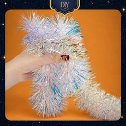 Dây kim tuyến xà cừ DIYDECORSG dây chồn, trang trí Noel Giáng sinh, rộng 7cm/9cm dài 2m 1