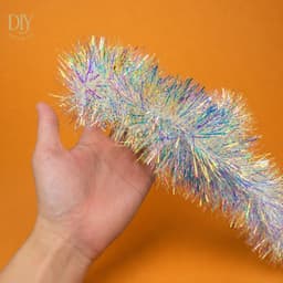 Dây kim tuyến xà cừ DIYDECORSG dây chồn, trang trí Noel Giáng sinh, rộng 7cm/9cm dài 2m 5