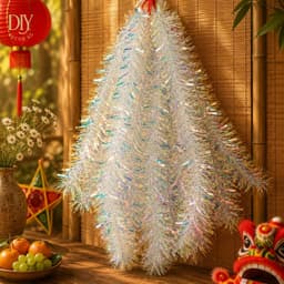 Dây kim tuyến xà cừ DIYDECORSG dây chồn, trang trí Noel Giáng sinh, rộng 7cm/9cm dài 2m 2