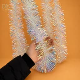 Dây kim tuyến xà cừ DIYDECORSG dây chồn, trang trí Noel Giáng sinh, rộng 7cm/9cm dài 2m 4