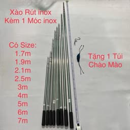 Sào Inox Rút Gọn Đa Năng - Treo Lồng Chim tặng đầu móc và túi bổi , bền đẹp tiện dụng 2