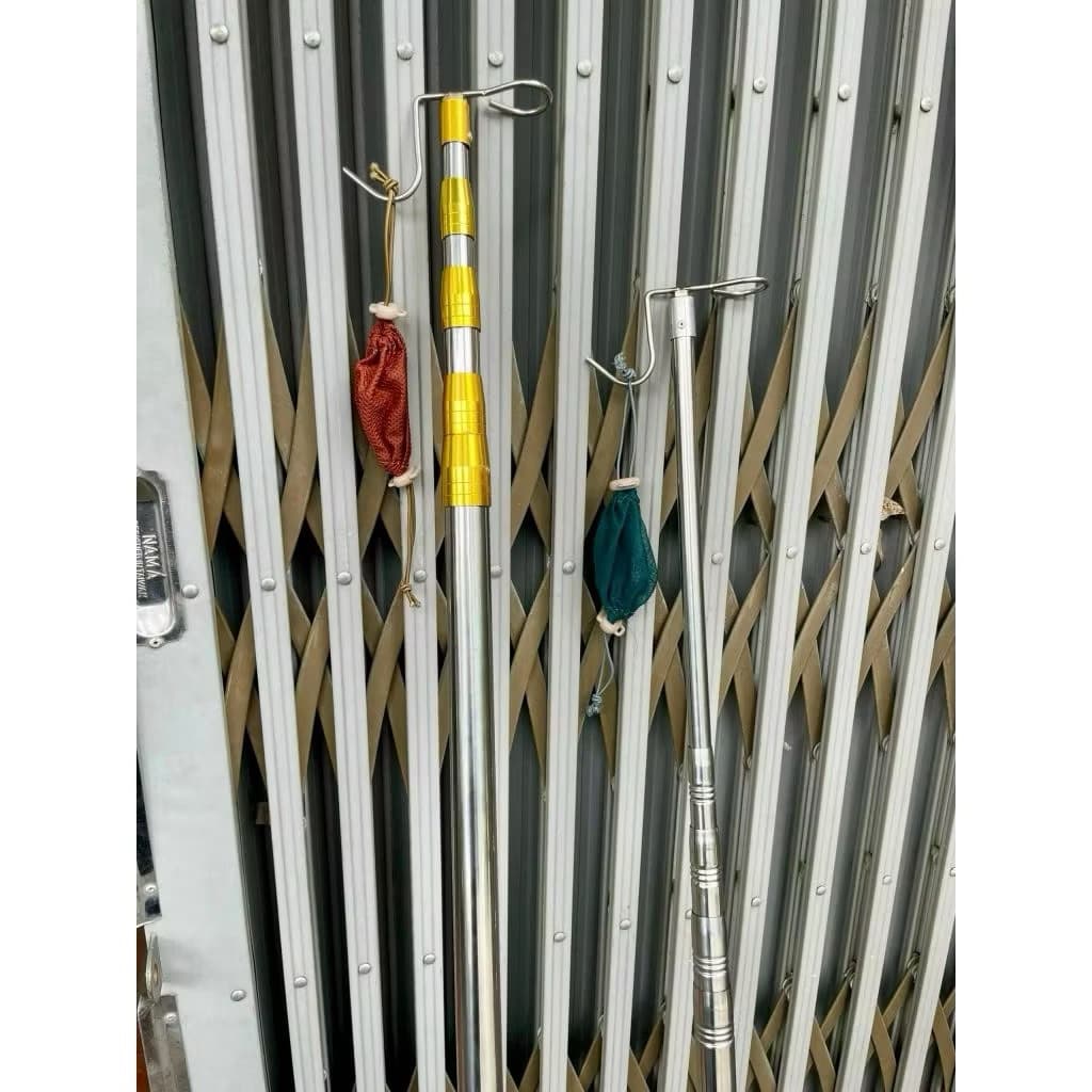 Sào Inox Rút Gọn Đa Năng - Treo Lồng Chim tặng đầu móc và túi bổi , bền đẹp tiện dụng