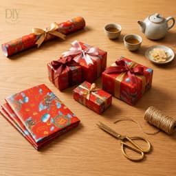 Giấy long phụng DIYDECORSG, giấy trang trí hoa văn truyền thống, giấy gói Tết, Trung thu bọc chậu mai chậu cúc 50x70cm 5