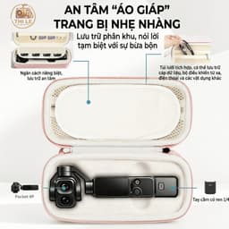 Túi/Hộp đựng chống sốc dành cho DJI Osmo Pocket 4 Pro ,Pocket 4 P Đeo Tay, Đeo Vai 8