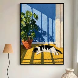 Tranh canvas động vật hoạt hình , treo phòng khách, phòng ngủ, xưởng Printek sản xuất trực tiếp, tặng kèm đinh treo 4