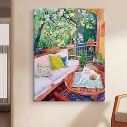 Tranh canvas động vật hoạt hình , treo phòng khách, phòng ngủ, xưởng Printek sản xuất trực tiếp, tặng kèm đinh treo 3