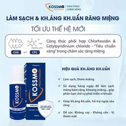 Combo 2 chai nước súc miệng Kossmo làm sạch, giúp kháng khuẩn, hỗ trợ ngừa sâu răng, viêm lợi, loét miệng 1