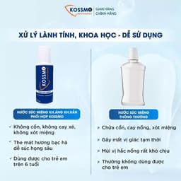 Combo 2 chai nước súc miệng Kossmo làm sạch, giúp kháng khuẩn, hỗ trợ ngừa sâu răng, viêm lợi, loét miệng 3